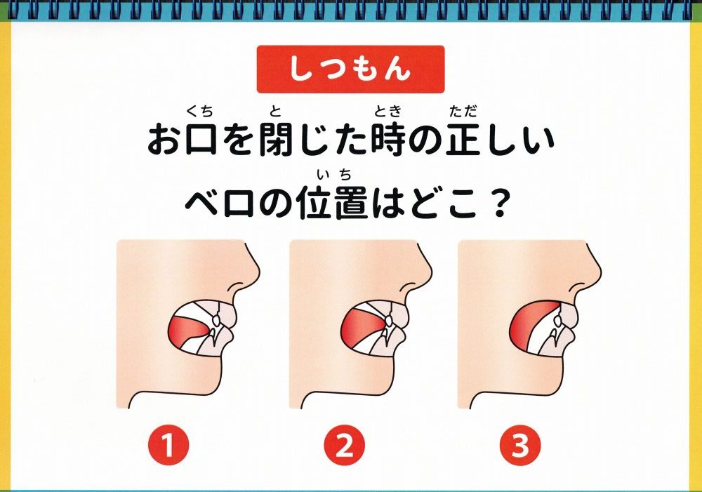 コラム～②ベロには正しい位置があります